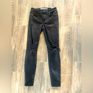Women's Black Distressed Jeans Lovers and Friends Size 29 Skinny